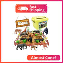 Safari Jungle Animal Playset with Building Blocks - 65 Pieces for Children Aged 3-8 Magic Cars Variant 0