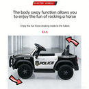 12V Black Remote Control Ride-On Car with 4-Wheel Shock Absorption for Kids Aged 3-6