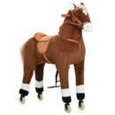 Plush Ride-On Walking Horse for Children Aged 5–16 – Soft Body & Smooth Rolling