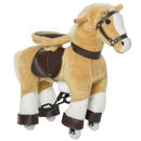 Plush Walking Horse Ride-On Toy for Kids Ages 3–8 with Wheels