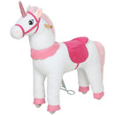 Plush Rocking Unicorn Ride-On Toy for Children Aged 4-7 – 37.8" with Wheels