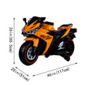 12V Orange Ride-On Motorcycle for Kids - Perfect for Boys and Girls