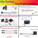 6V 12V 24V Round Charging Port for Kids Electric Ride-On Toys Magic Cars 6