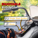 6V 3-Wheel Electric Kids Motorcycle with Headlights and Music Gray Magic Cars 6
