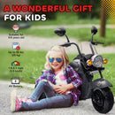 6V 3-Wheel Electric Kids Motorcycle with Headlights and Music Gray Magic Cars 7