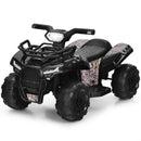 6V 4-Wheel Kids ATV Quad Ride-On Car Toy with Music, Horn, and LED Lights - Black Magic Cars 0