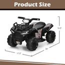6V 4-Wheel Kids ATV Quad Ride-On Car Toy with Music, Horn, and LED Lights - Black Magic Cars 1