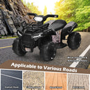 6V 4-Wheel Kids ATV Quad Ride-On Car Toy with Music, Horn, and LED Lights - Black Magic Cars 6