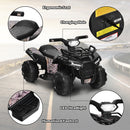 6V 4-Wheel Kids ATV Quad Ride-On Car Toy with Music, Horn, and LED Lights - Black Magic Cars 8