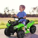 6V 4-Wheel Kids Green ATV Quad Ride-On Toy with Music, Horn, and LED Lights Magic Cars 2