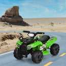 6V 4-Wheel Kids Green ATV Quad Ride-On Toy with Music, Horn, and LED Lights Magic Cars 3