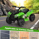 6V 4-Wheel Kids Green ATV Quad Ride-On Toy with Music, Horn, and LED Lights Magic Cars 6