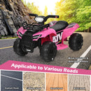 6V 4-Wheel Pink Kids ATV Ride-On Toy with Music Horn and LED Lights Magic Cars 6