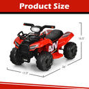 6V 4-Wheel Kids ATV Ride-On Toy Car with Music, Horn, and LED Lights - Red Magic Cars 1