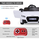 6V Licensed Audi Kids Ride-On Car Toy with Remote Control and Adjustable Speed Magic Cars 4