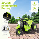 6V Battery-Powered Kids Electric Ride-On Motorcycle with Bubble Maker and Music Magic Cars 6