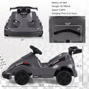 6V Battery-Powered Kids Ride-On Go Kart with 4 Wheels, RC Control, Bumper, and Music – Black Magic Cars 1