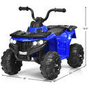 6V Battery-Powered Kids Ride-On ATV 4-Wheeler Quad with MP3 and LED Headlight Blue Magic Cars 1