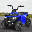 6V Battery-Powered Kids Ride-On ATV 4-Wheeler Quad with MP3 and LED Headlight Blue Magic Cars 2