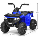 6V Battery-Powered Kids Ride-On ATV 4 Wheeler Quad with MP3 and LED Headlight Blue Magic Cars 1