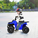 6V Battery-Powered Kids Ride-On ATV 4 Wheeler Quad with MP3 and LED Headlight Blue Magic Cars 3