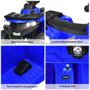 6V Battery-Powered Kids Ride-On ATV 4 Wheeler Quad with MP3 and LED Headlight Blue Magic Cars 7