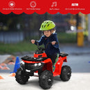 6V Battery-Powered Kids Ride-On ATV 4-Wheeler Quad with MP3 and LED Headlight Red Magic Cars 2