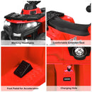 6V Battery-Powered Kids Ride-On 4 Wheeler ATV Quad with MP3 and LED Headlight Red Magic Cars 7