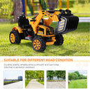 6V Battery-Powered Electric Ride-On Excavator Digger Toy for Kids Outdoor Play Magic Cars 6