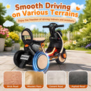 Electric Kids' Motorcycle with LED Headlight, Illuminated Deck, and Music Features - Beige Magic Cars 5