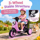 Electric Kids' Motorcycle with LED Headlight, Illuminated Deck, and Music Features - Pink Magic Cars 7
