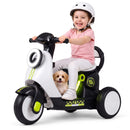 Electric Kids' Motorcycle with LED Headlight, Illuminated Deck, and Music Features - White Magic Cars 1