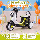 Electric Kids' Motorcycle with LED Headlight, Illuminated Deck, and Music Features - White Magic Cars 2