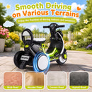 Electric Kids' Motorcycle with LED Headlight, Illuminated Deck, and Music Features - White Magic Cars 5