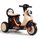 6V Electric Ride-On Motorcycle with LED Lights, Illuminated Deck, and Music - Beige Magic Cars 10