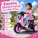 6V Electric Ride-On Motorcycle with LED Lights, Illuminated Deck, and Music - Pink Magic Cars 6