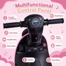 6V Electric Ride-On Motorcycle with LED Lights, Illuminated Deck, and Music - Pink Magic Cars 8