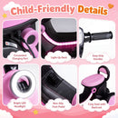 6V Electric Ride-On Motorcycle with LED Lights, Illuminated Deck, and Music - Pink Magic Cars 9