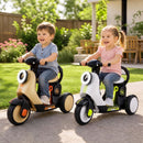 6V Electric Ride-On Motorcycle with LED Headlight, Illuminated Deck, and Music - Beige Magic Cars 4