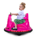 6V Electric Pink Ride-On Bumper Car for Toddlers with 360-Degree Spin Magic Cars 5
