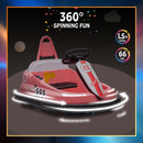 6V Electric Bumper Car Ride-On for Kids and Toddlers with 360 Degree Spins and 2 Speeds Magic Cars 8