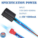 6V 6-Volt Battery Charger for Kids Ride-On Toy Cars and BMX X5 Vehicles Magic Cars 3