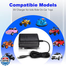 6V Battery Charger for Kids Ride-On Toys Compatible with Flybar Bumper Car Magic Cars 2