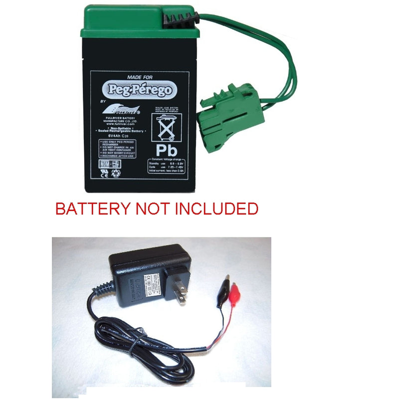 peg perego battery case 6V Clip Charger for Peg Perego Rocky Pony train Rider Ducati John deere Case