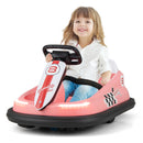 6V Electric Kids Ride-On Bumper Car with 360-Degree Spin Dual Motors and 2 Speeds Pink Magic Cars 0