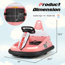 6V Electric Kids Ride-On Bumper Car with 360-Degree Spin Dual Motors and 2 Speeds Pink Magic Cars 1