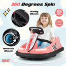6V Electric Kids Ride-On Bumper Car with 360-Degree Spin Dual Motors and 2 Speeds Pink Magic Cars 4