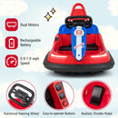 6V Electric Kids Ride-On Bumper Car with 360-Degree Spinning, Dual Motors, and 2 Speeds in Red Magic Cars 6