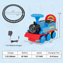 6V Electric Ride-On Car and Toddler Train Playset with 16 Track Pieces - 2-in-1 Kids Toy Magic Cars 3