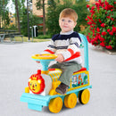 6V Electric Motorized Kids Ride-On Train Toy with Track and 6 Wheels, Blue Magic Cars 2